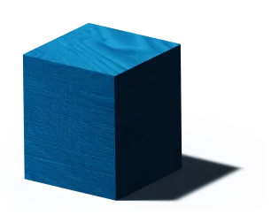 A blue cube block