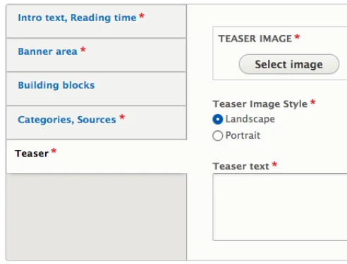 Teaser section
