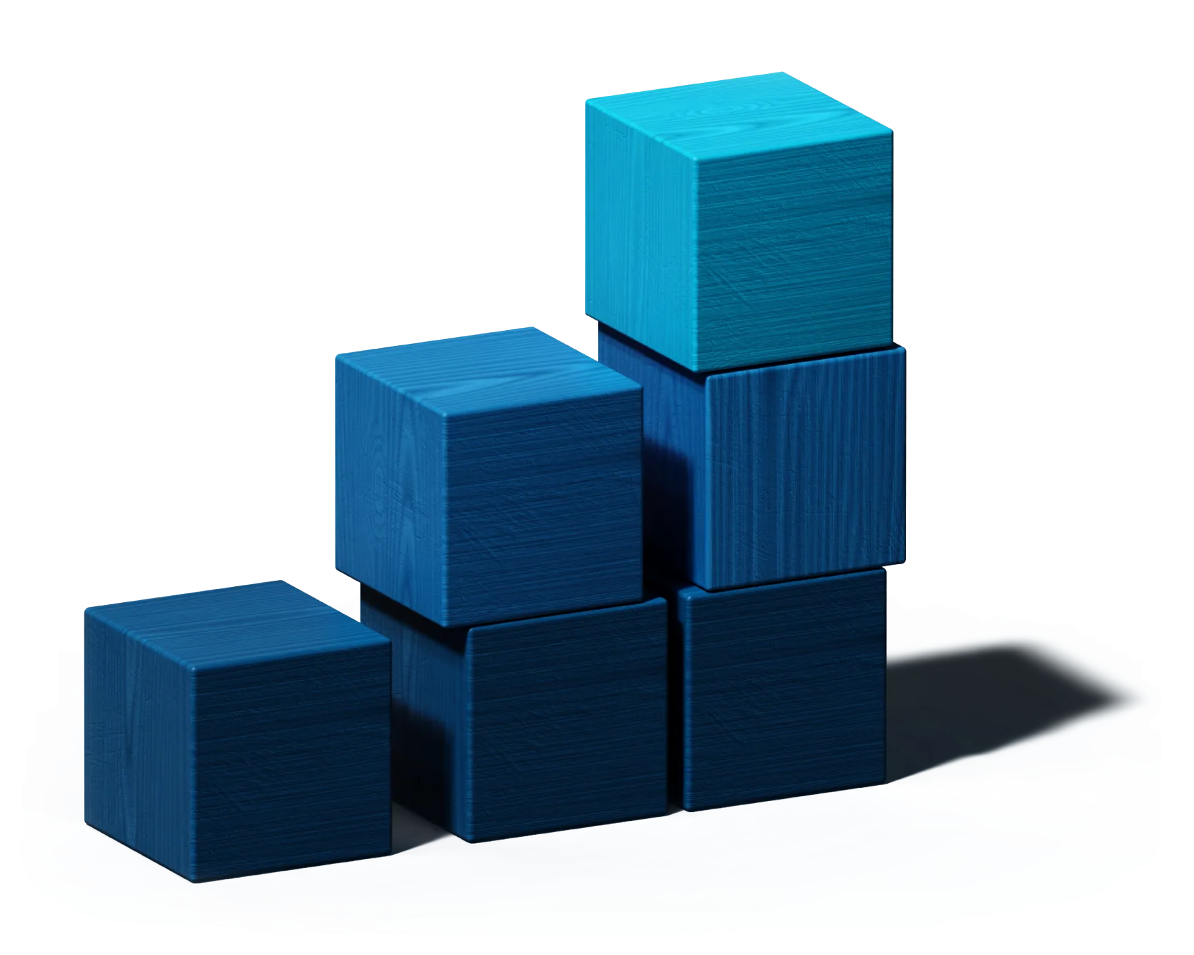 Wooden building blocks stacked