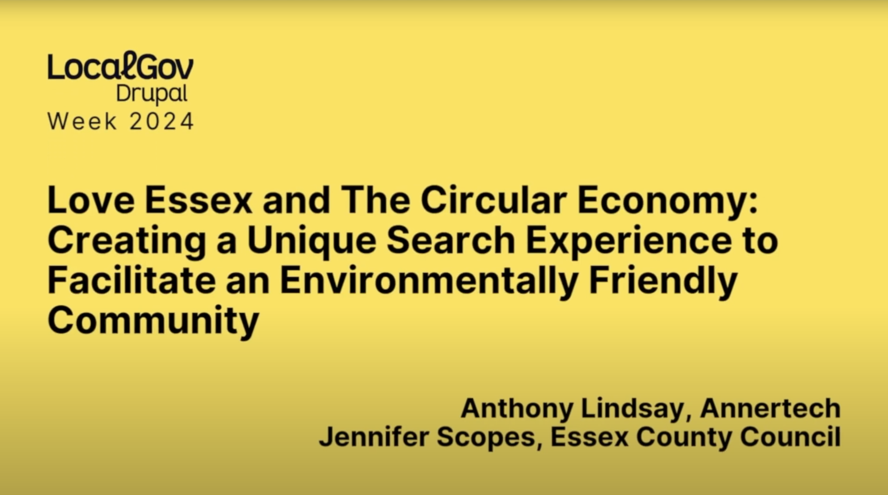 Love Essex and the circular economy: Creating a unique search experience for the community
