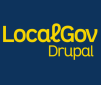 A yellow LocalGov Drupal logo