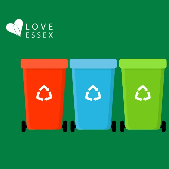 Colourful recycling bins